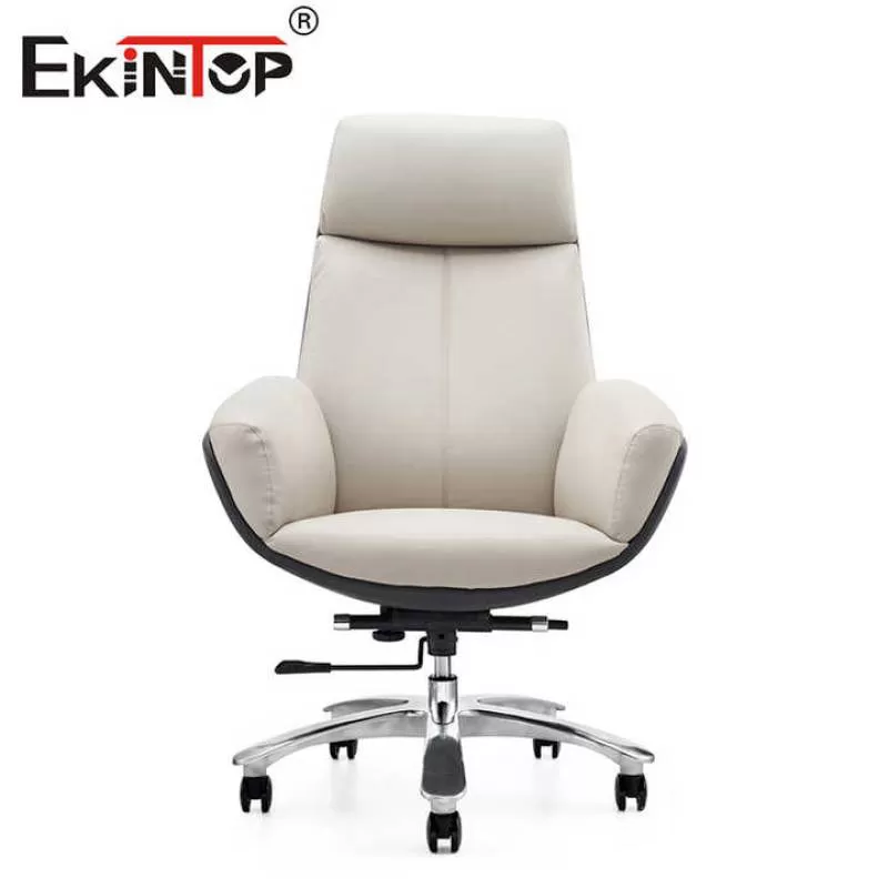 High Quality Luxurious Business Upholstery Aluminum Frame with Leather Office Chair