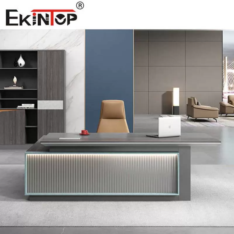 Ekintop Office Furniture Manager Desk Office Modern Wooden Table CEO Executive Desk