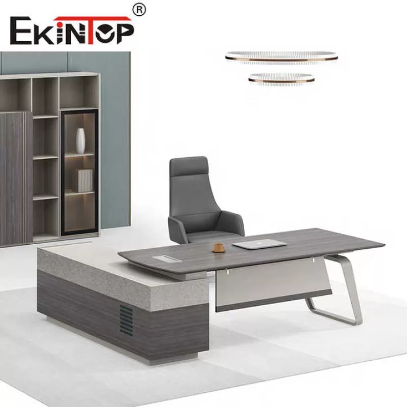 Ekintop Office Furniture L-shaped Modern Office Table Executive Offical Tables Desk