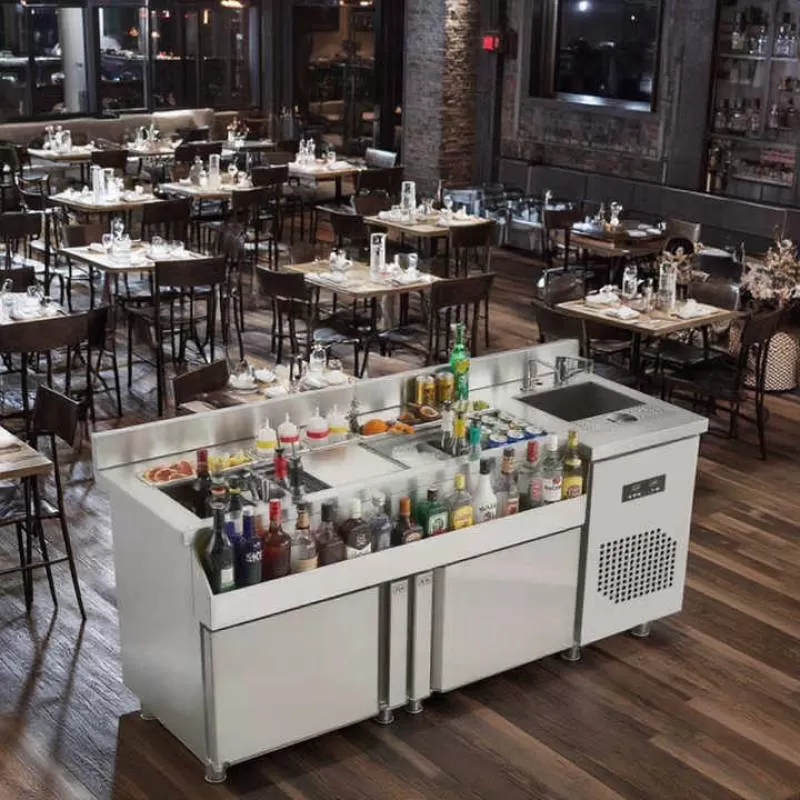 Professional Manufacturers Modern  Mixing Cocktail Workbench Restaurant Bar Hotel Easy to Clean Bartender Cocktail Bar Station