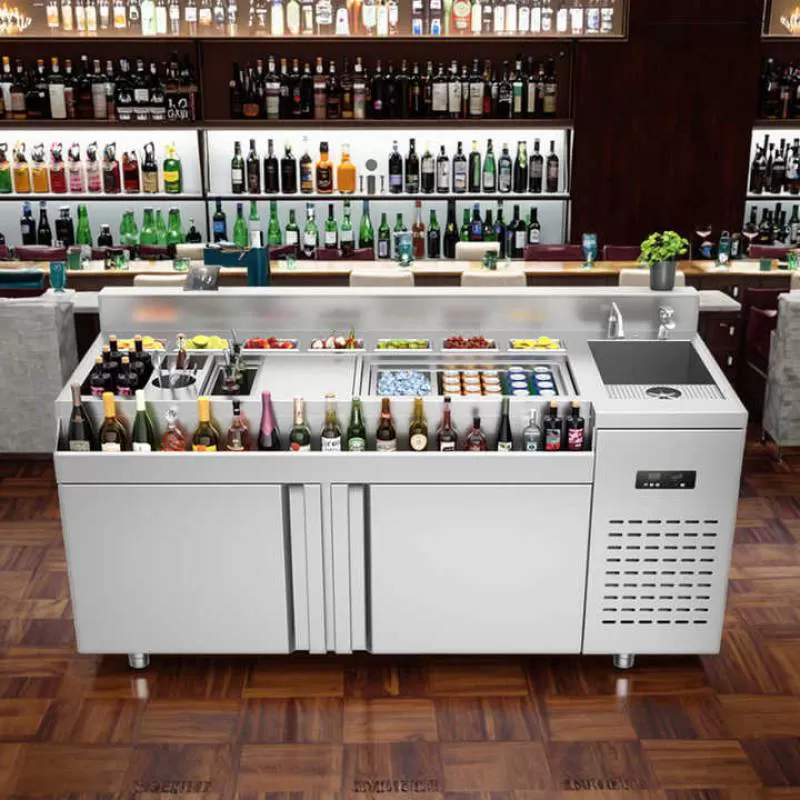 Hot Sale Customized Commercial Bar Counter Professional Bar Equipment Portable Stainless Steel Multifunctional Bar Counter