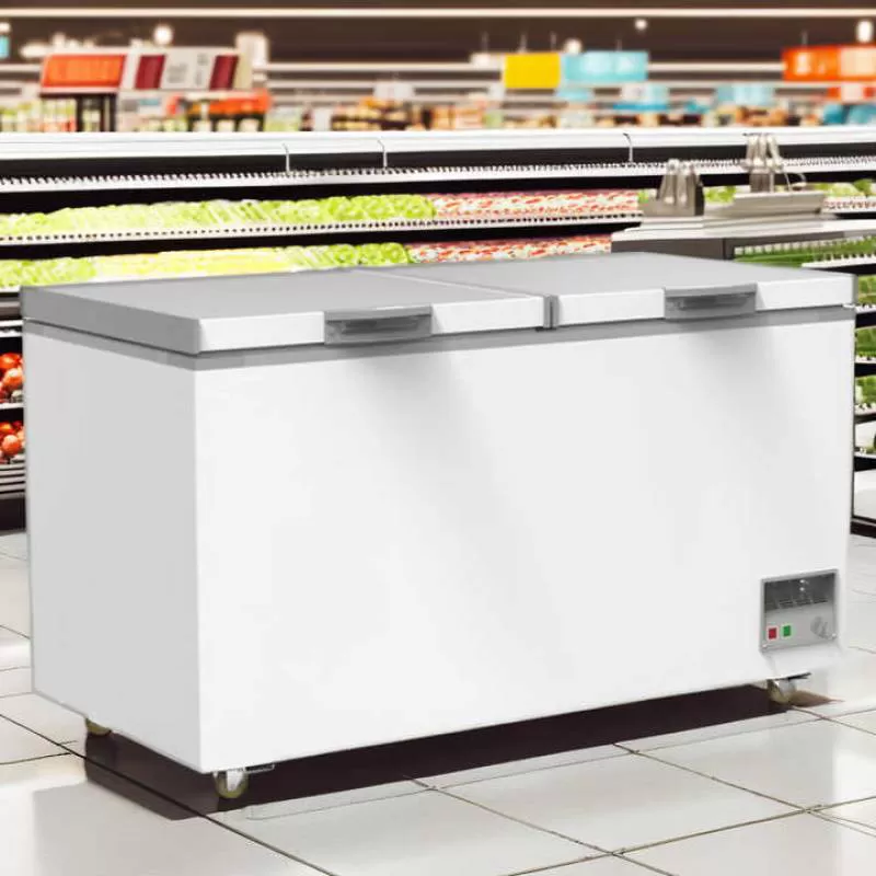 OEM Single & Double Door Commercial Deep Freezer Energy Saving Deep Freezer Horizontal Kitchen Restaurant Deep Freezer Chest