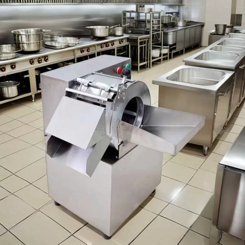 High Quality Stainless Steel Vegetable Slicer and Chopper Commercial Kitchen Use Onion Slicer Potato Chips Cutting Machine