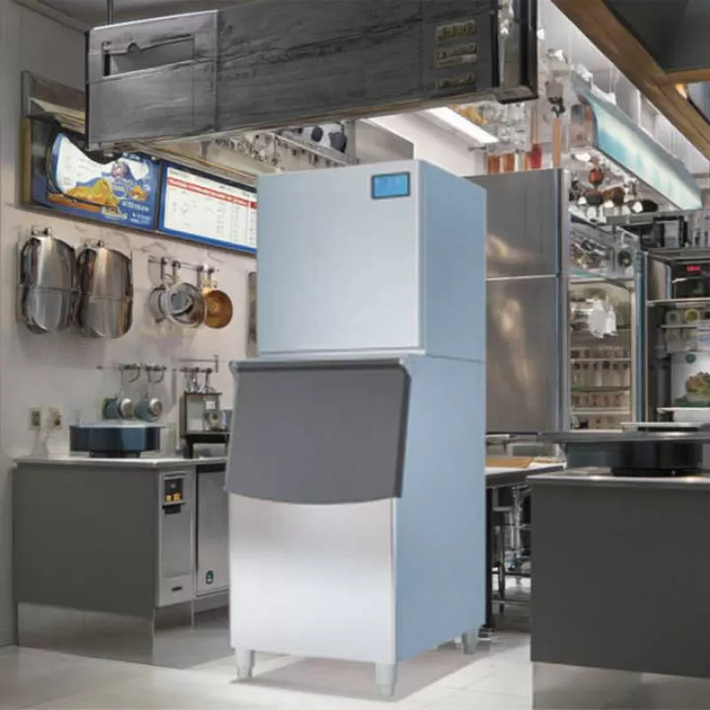 Bar Equipment Commercial Ice Making Machine Large Output Capacity Stainless Steel Ice Block Maker Automatic Ice Making Machine