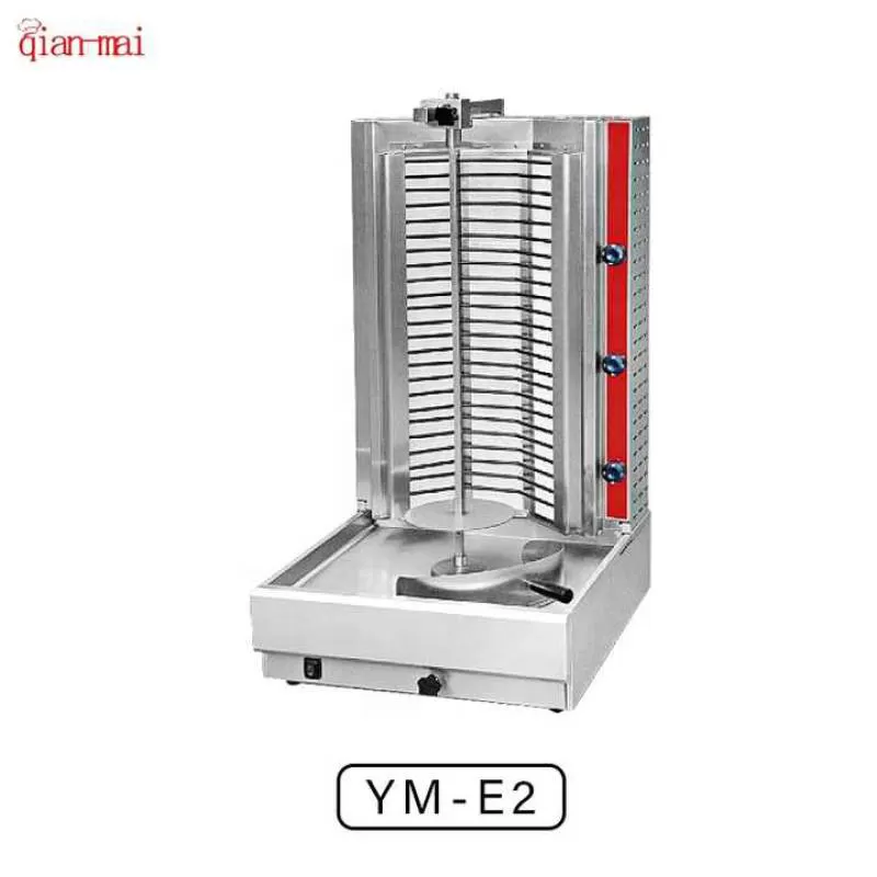 Barbique High Automatic Doner Kebab Cutting Machine Outdoor Car Shawarma Chicken Kebab Make Commercial Gas Pressure