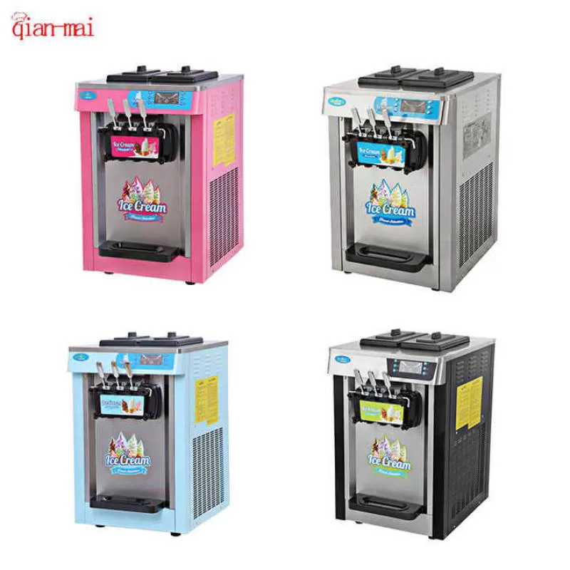 Commercial Electric Automatic Frozen Fruit Soft Serve Qoshen Ice Cream Makers Small With Compressor Machine Italian