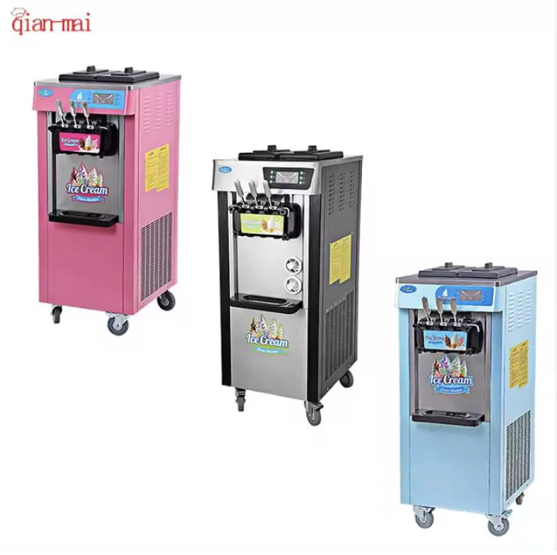Commercial Electric Automatic Frozen Fruit Soft Serve Ice Cream Rolls Makers Small with Compressor Machine Italian