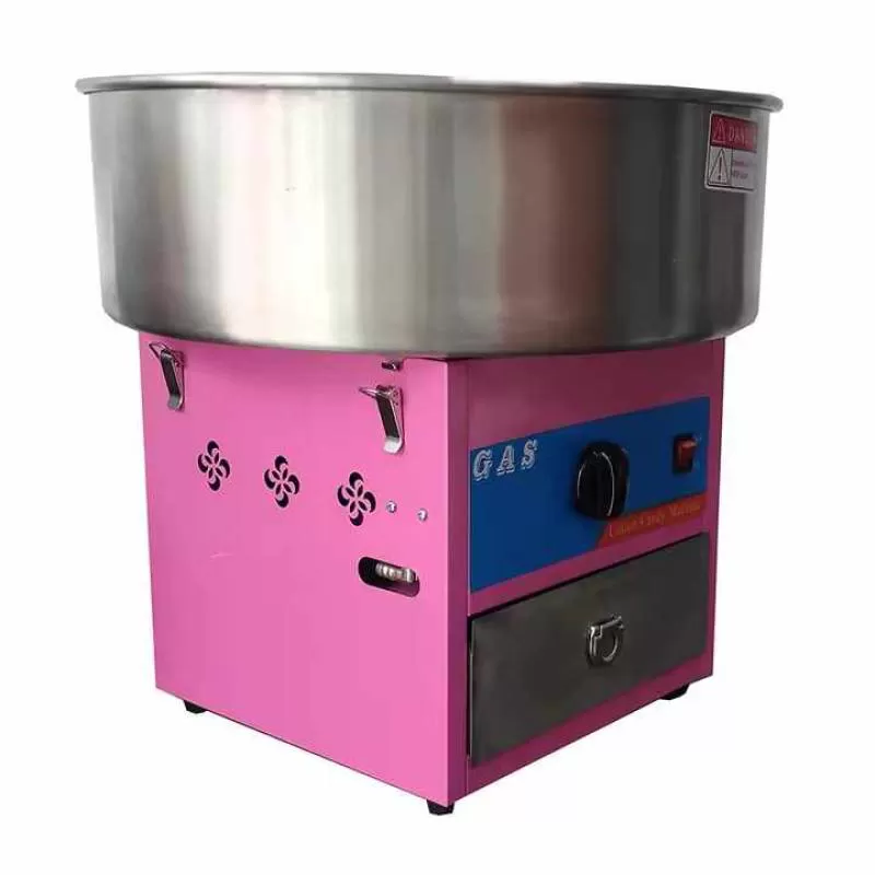 High Quality Pink Color Cotton Candy Foss Machine Gas and Electric Commercial Snack Equipment Cotton Candy Maker