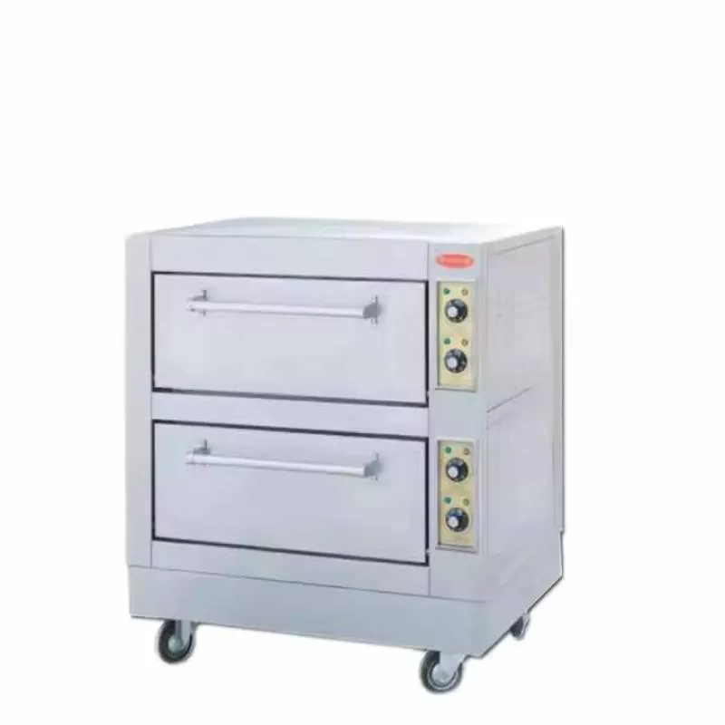 Electric Commercial 2 Deck 4 Tray Pizza Baking Oven Machine Stainless Steel Professional Bread Oven