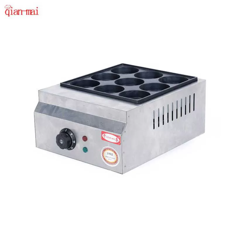 9 Holes Egg Taiwan Electric Street Food Stand Rotating Ferris Wheel for Yarn Metal Cake Maker Pan Snack Machines