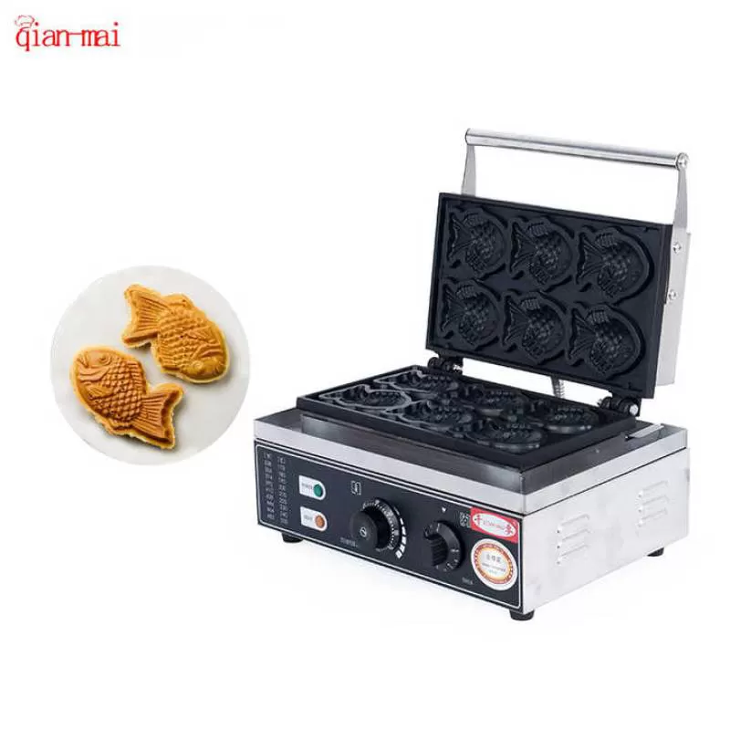 Multifunctional Snack Machines Stainless Steel Non-Sticking Fish Waffle Maker Electric Taiyaki Waffle Maker Machine for Sale