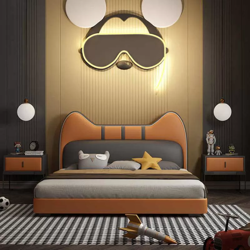 New Arrival Cute Kids Bed Room Furniture Bed Boy and Girls  Luxury Modern House Single Children Bed for Kids
