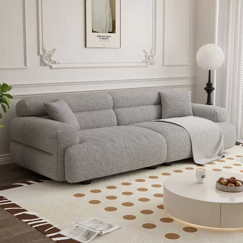 Hot Sale Cheap Modern Design Luxury Furniture Cream Couch Living Room Sofas Soft Velvet Sofa Fabric Sofa for Home Living Rooms