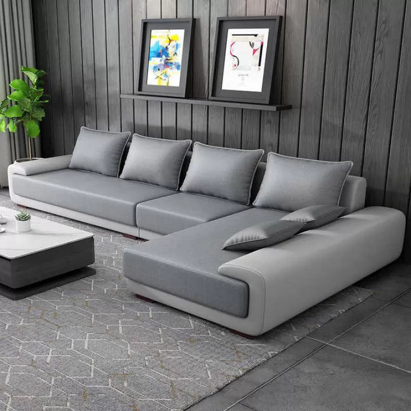 Italian Home Office Classic Sofa Modern Sofa Set Living Room Furniture Modern Luxury Fabric L-Shaped Sofa Furniture