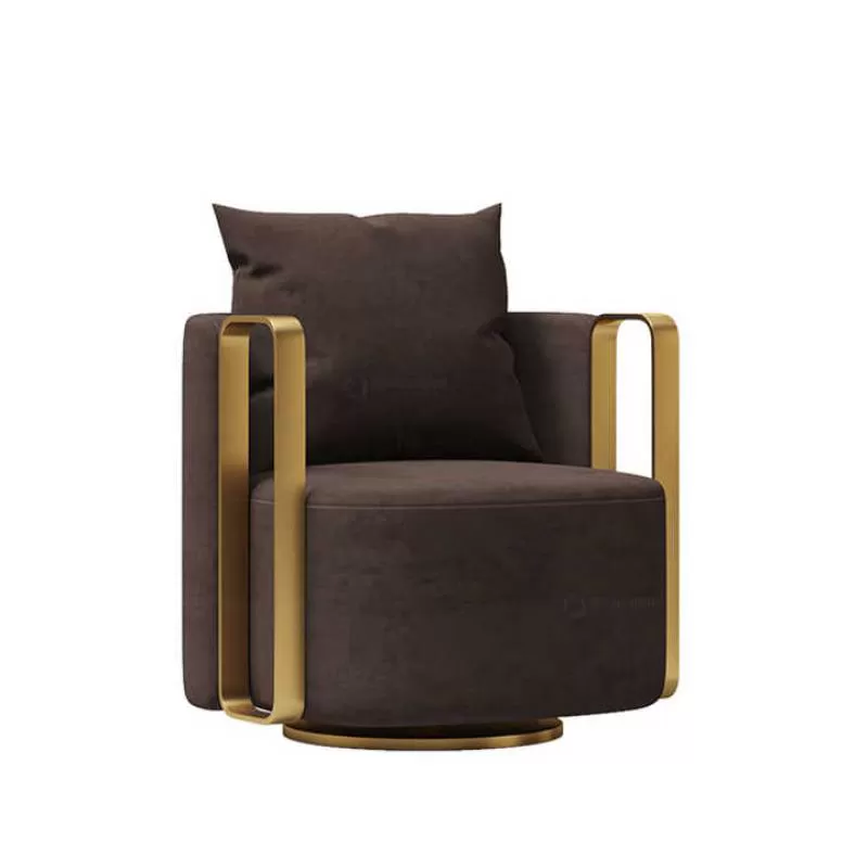 Popular Living Room Chair Sofa Leisure Modern Metal Swivel Luxury Lounge Sofa Chair Office Sofa Chair for Relax Furniture