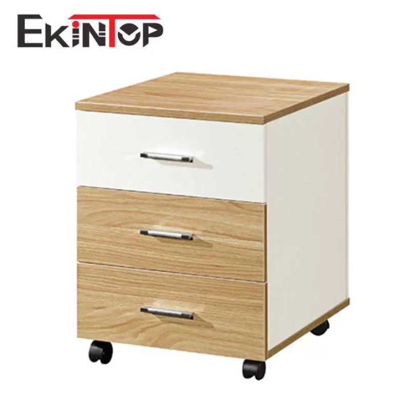 Ekintop Moving Remove Drawer Rolling Cash Hanging Round Teak Wooden  File Cabinet With Digital Locks