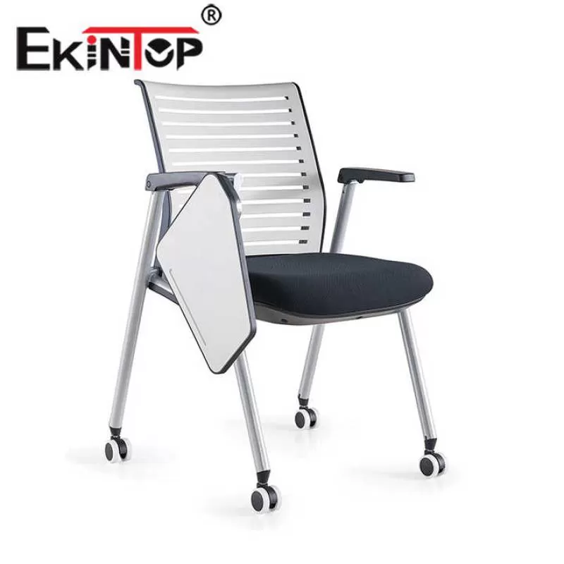 Ekintop Chairs for Training Centre Conference Office Folding Meeting Chair With Writing Pad