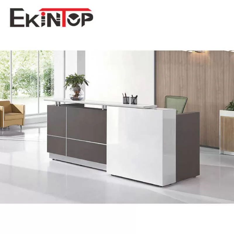 Wholesale Glass Furniture Luxury Modern Design Receptionist Front Office Reception Counter Desk Table for Sale