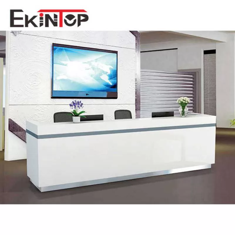 European Customize Models Modern Wood Office Reception Front Counter Table Desk Price
