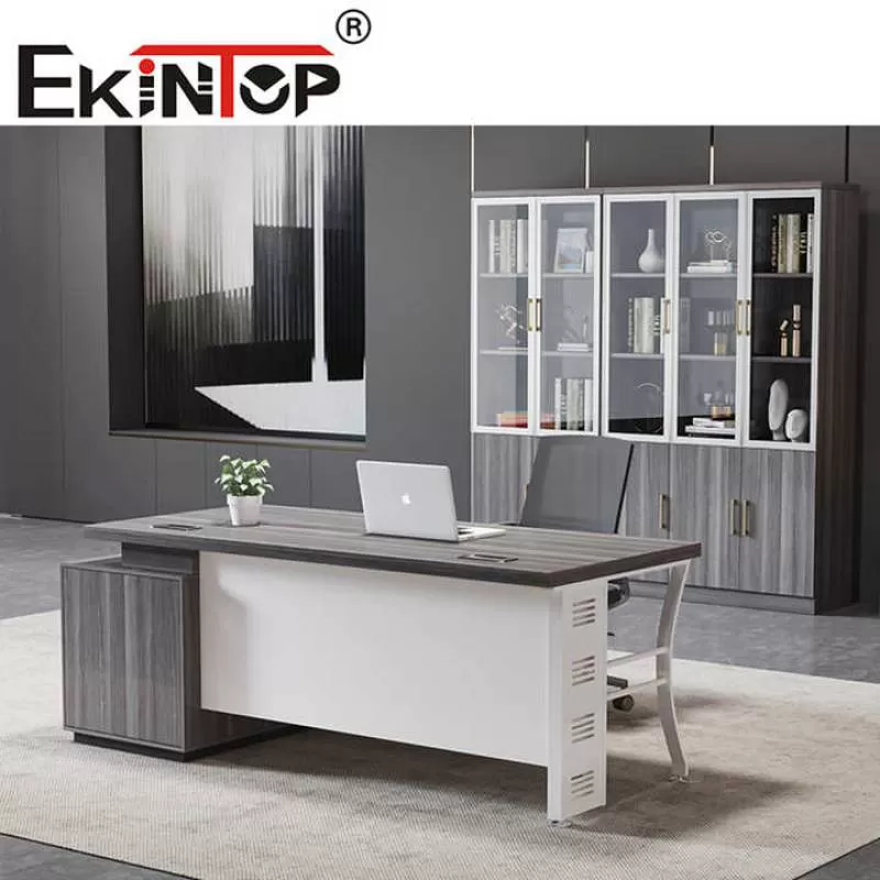 Ekintop Modular Adjustable Metal White Computer Desk Study Table Home Office Desk