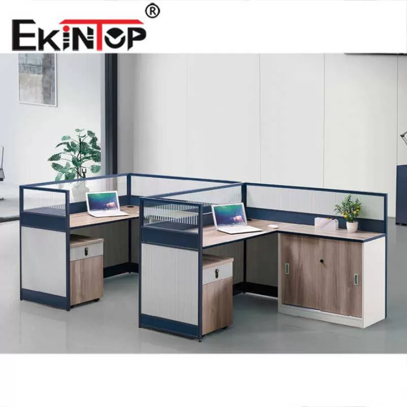 Melamine 2 Person Wooden Office Workstation Partition Modular