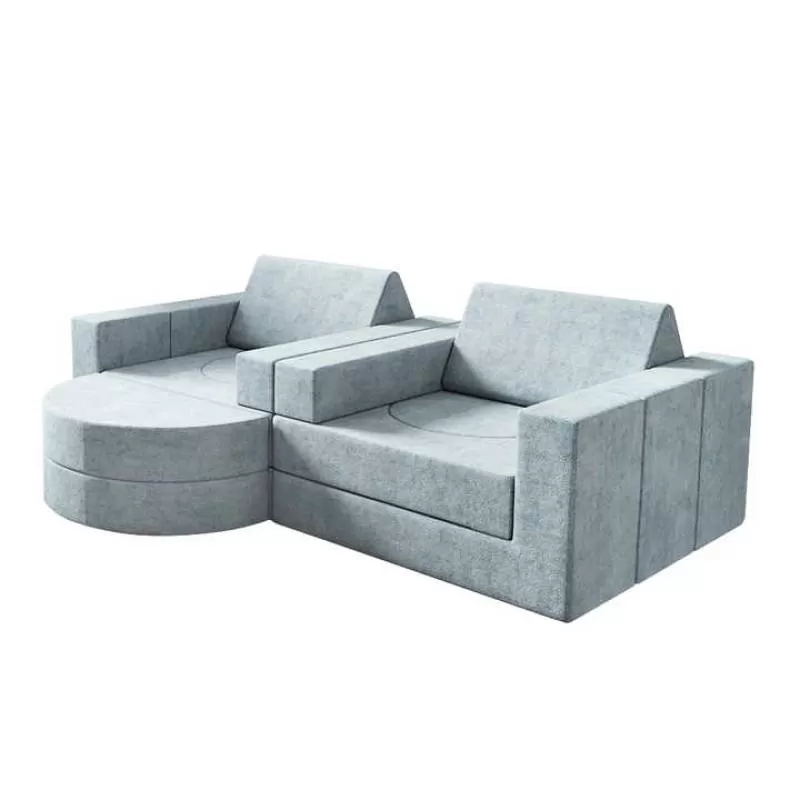 16pcs Certipur Modular Child Play Couch Factory Sponge Microsuede Fabric Modern Soft Baby Play Bed Children Kid Play Couch