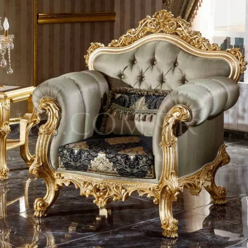 Luxury Noble Sofa Hot High End Vintage Sale  Soild Wood+fabric  Setfrench Antique Room