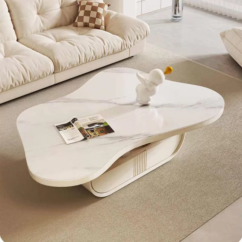 Cloud Coffee Table Cream Style Living Room Home Simple Modern Special-shaped Light Luxury Rock Plate Coffee Table Table