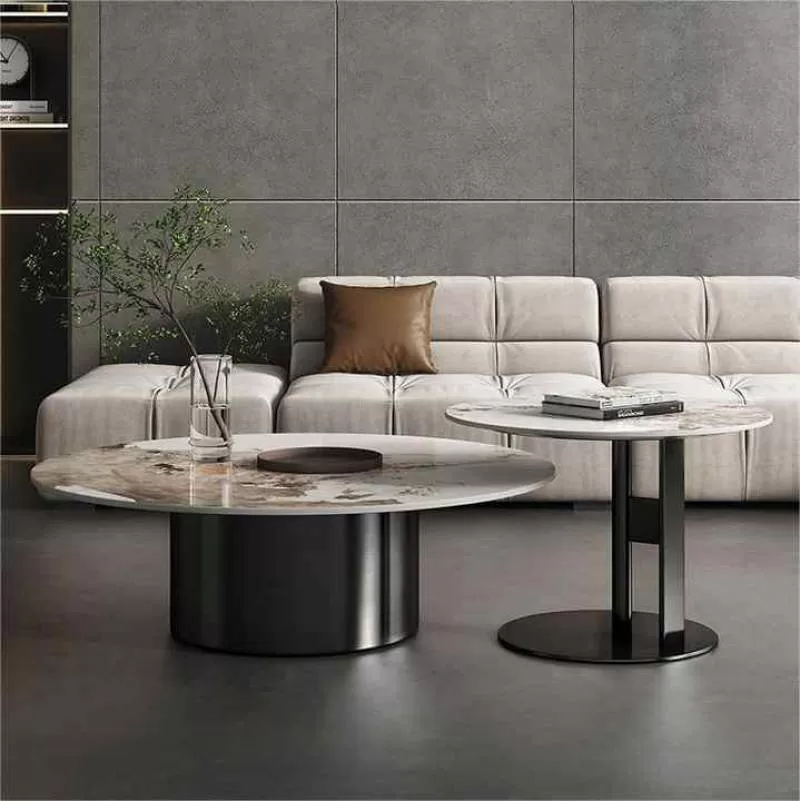 Modern Luxury Table Stainless Steel Gold Black Hotel Living Room Coffee Table