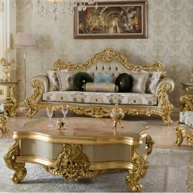 Antique Sofa Manufacturers European Style Classic Fabric Dubai Wholesaler Couch Living Room Sofa