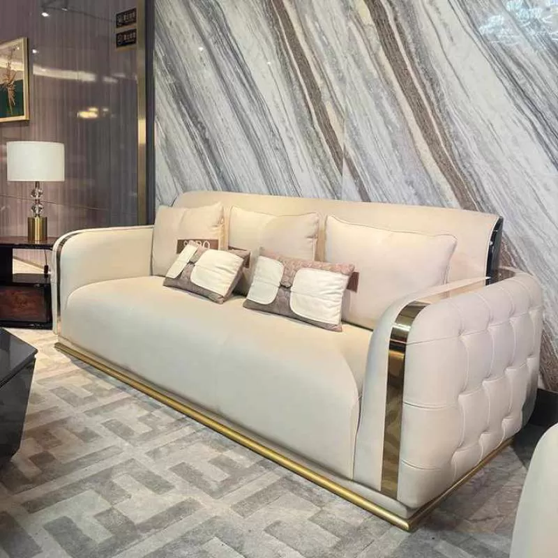 New Design White Leather Sectional Chesterfield Leather Sofa New Design Italian Comfy Leather Sofa Couch