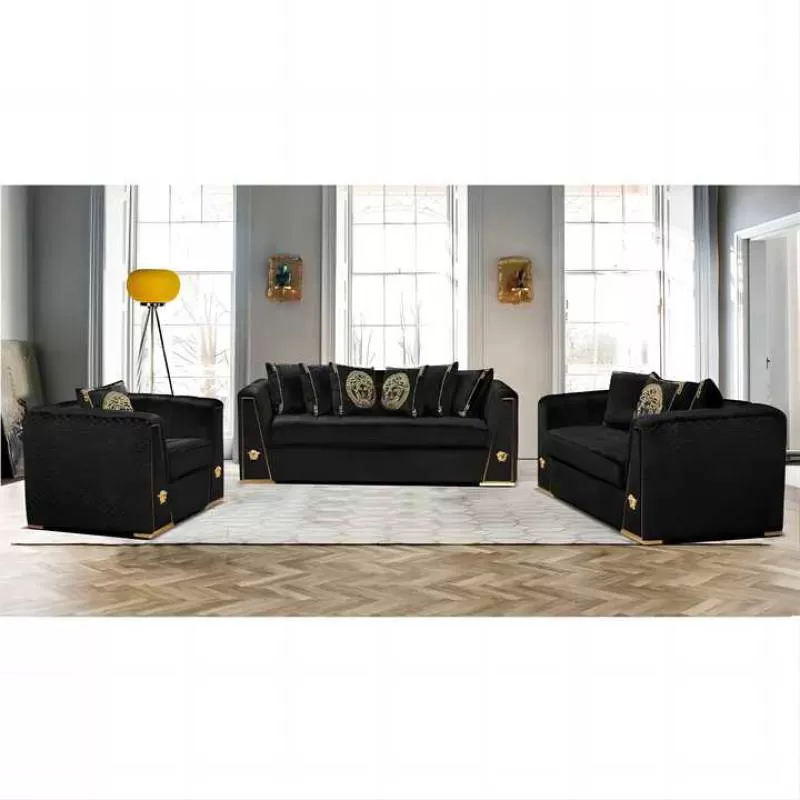 22 Years Factory Direct Supply Competitive Price Modern Design Luxury Furniture Sofa Velvet Fabric Sets Couch Living Room Sofas
