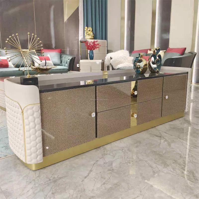 Villa Hotel Apartment Home Living Room Italian Design Coffee Table Tv Stand Set Home Furniture Sitting Room Tv Cabinet