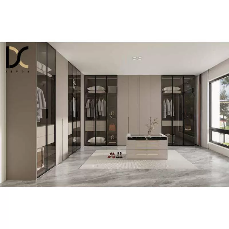 Customized Walk in Closet Plywood Organizers Dressing Room Wardrobe Walk in Closet System Wardrobe Clothes Organizer