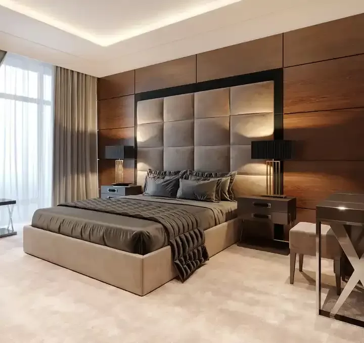 Creation High End Italy Design Luxury Upholstered King Bed Set Hotel Bedroom Furniture for Project