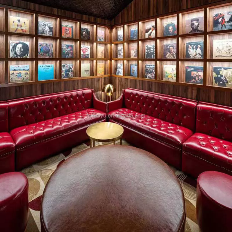 Booth Sofa Good Quality Pu Leather Modern Vip Strip Night Club bar Furniture Lounge Nail KTV bar Furniture