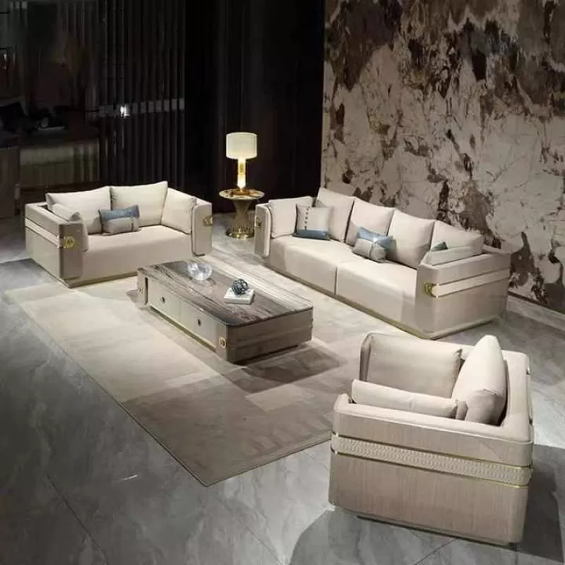 Latest Sofa Designs for Drawing Room Home Furniture Modern Living Room Furniture Sectional Sofa Set for Villa