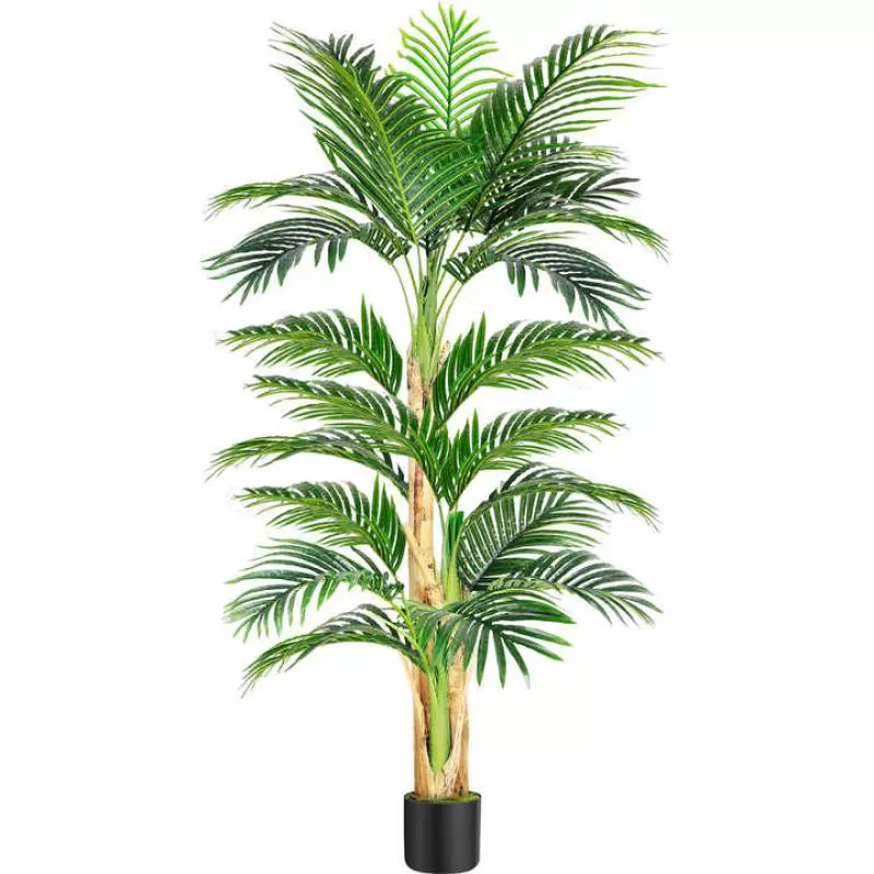 Home Decor Fake Banana Palm Trees Indoor Outdoor Potted Plant Housewarming Gift Artificial Trees in Black Pot