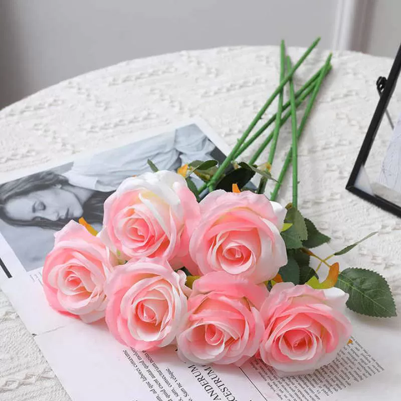 Manufacturers Wholesale Artificial Flowers Simulation Rose Silk Flowers Table Decorations Wedding Shooting Props