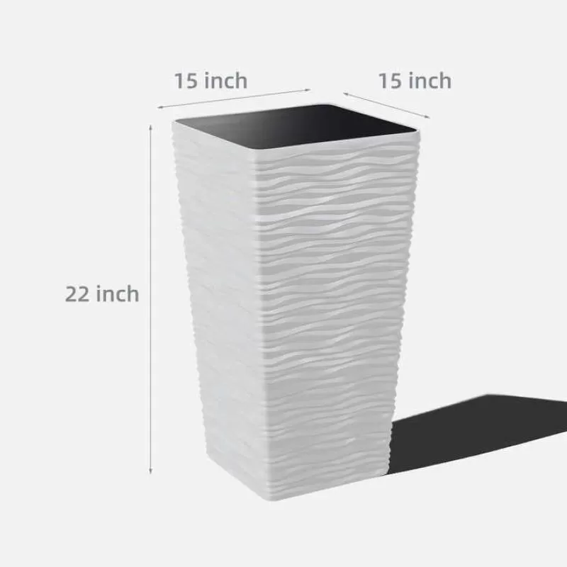 Worth Wholesale Modern Outdoor Garden Balcony Decoration Patio Large Plastic Planters Flower Pots