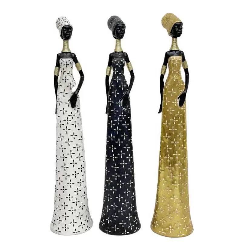 Popular Polyresin African Sculpture Statues for Home Decor Indoor Figurine Ornaments for Gifts