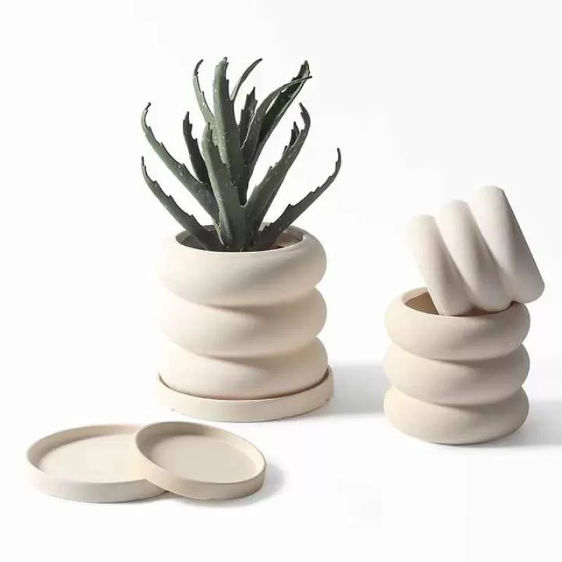Wholesale Macetas Pots De Fleur Bunga Blumentopf Nordic Succulent Ceramic Flower Pots & Planters for Indoor Plants