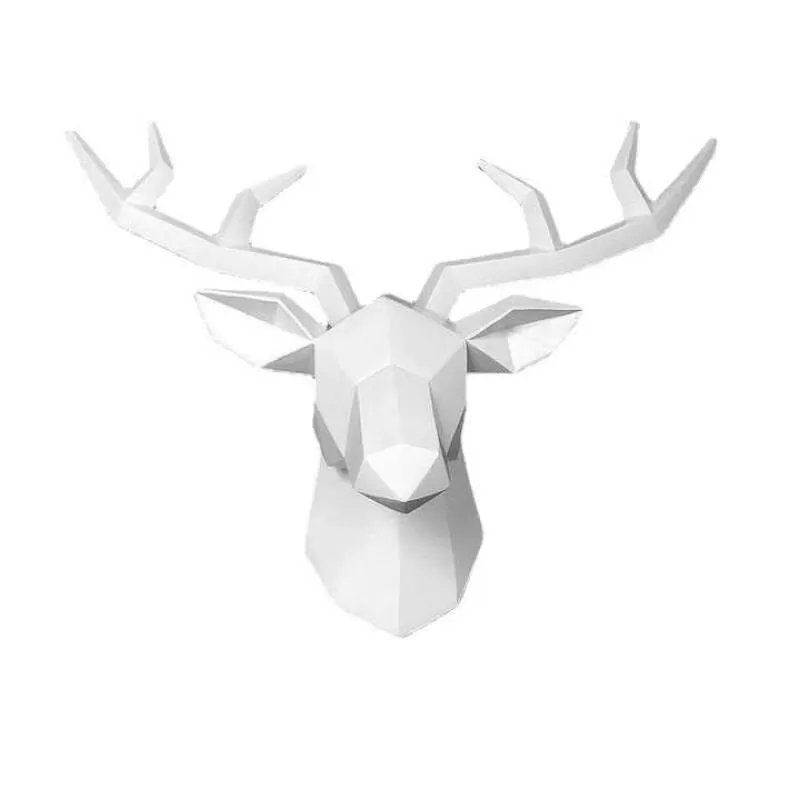 Modern art resin crafts geometric European simulation animal head deer head wall hanging wall decoration wall
