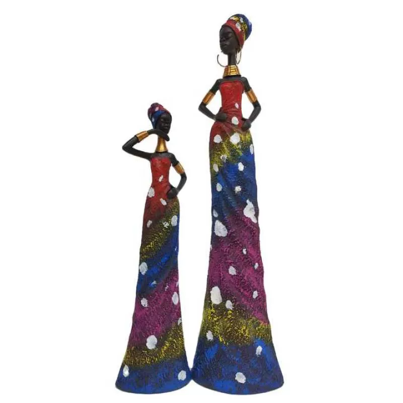 African Ladies Figurines Polyresin Material Affordable Bulk Orders