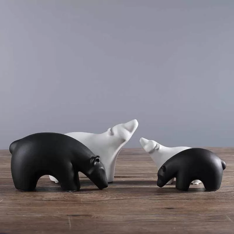 Home Decoration Small Animal Decoration Nordic Simple Polar Bear Living Room TV Cabinet Decoration Wholesale