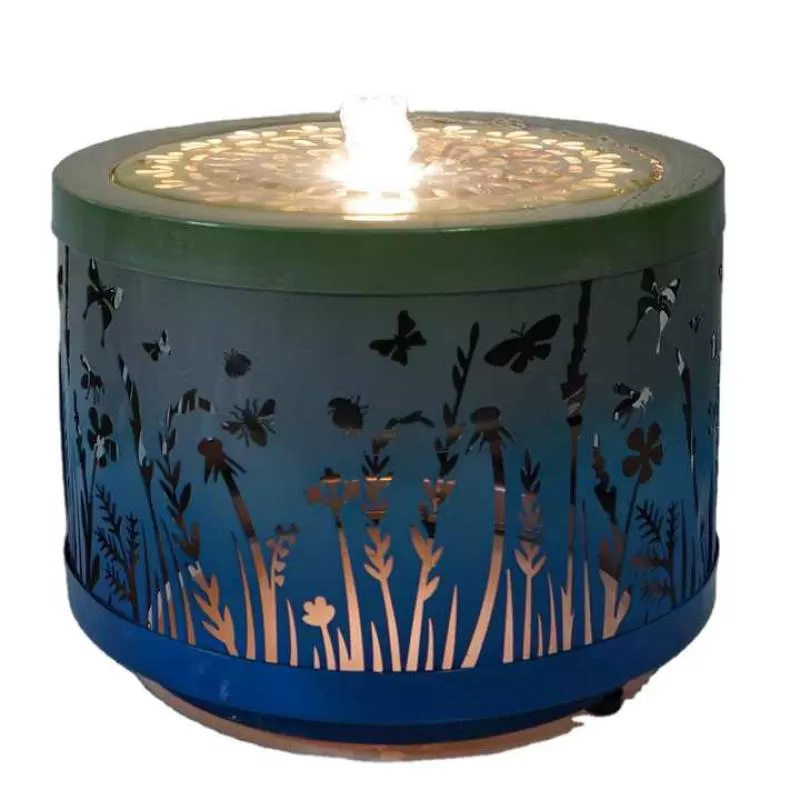 Small Size Metal Tabletop Water Fountain for Home Living Room Decoration