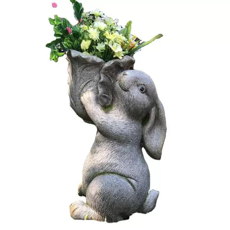 Easter Gift Cute Rabbit Shape Resin Mini Rabbit Flower Pot