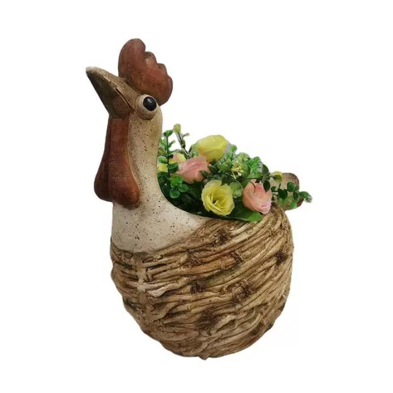 Magnesium Oxide Flower Pot Rattan Looking Vivid Chicken Pots for Plant
