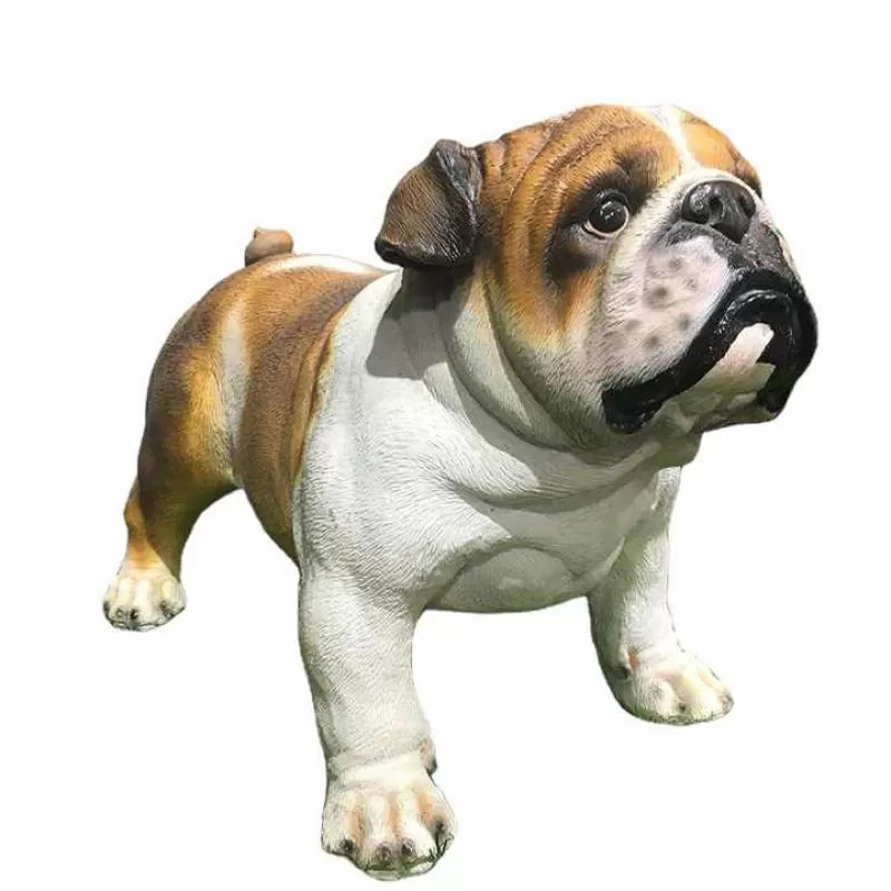 Garden Decoration Bulldog Statue Resin Dog Figurine