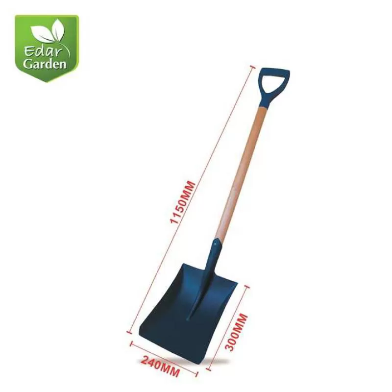 Garden Tool Shovel Mat Blue Color Head Wooden Handle